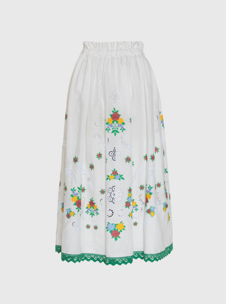 Multicolor Embroidery Skirt