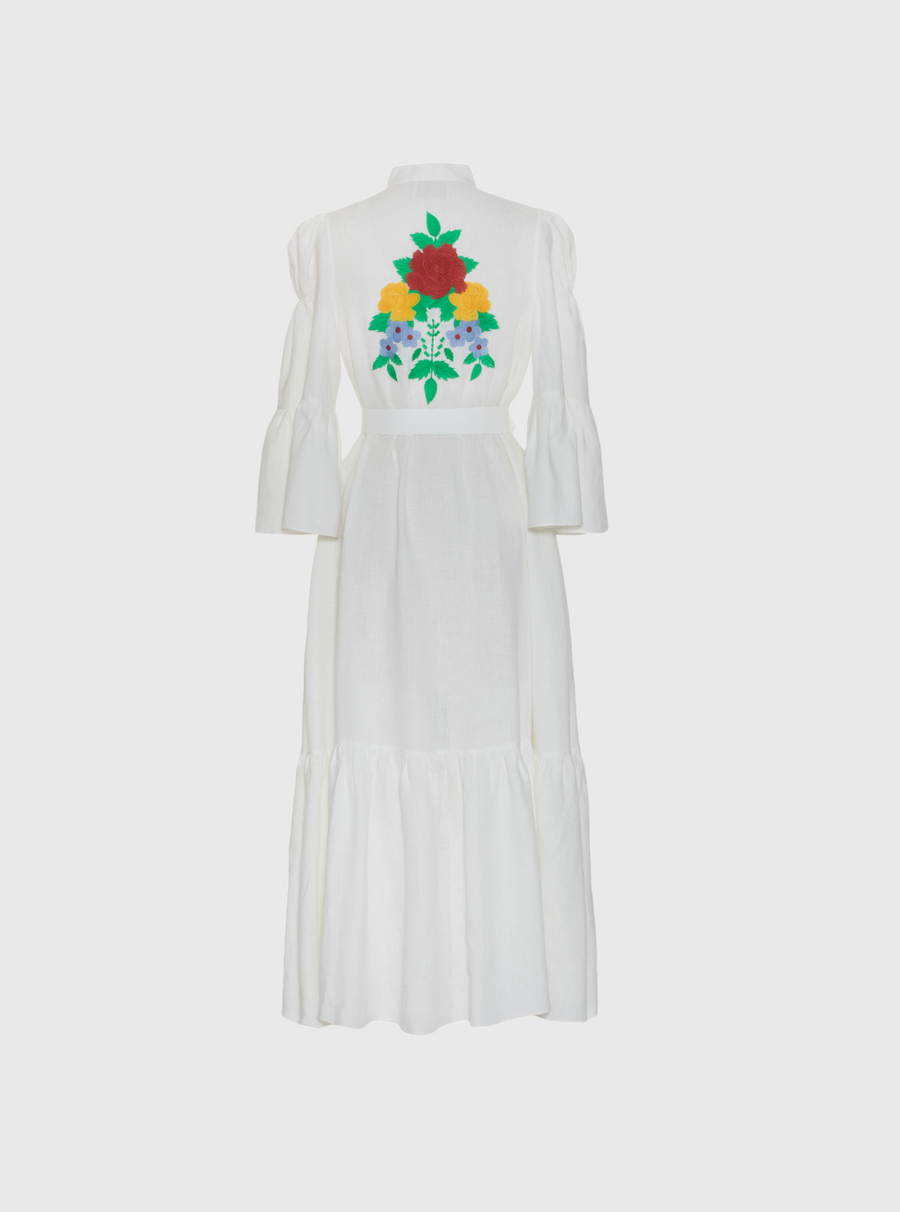Off-White Linen Tunic Dress